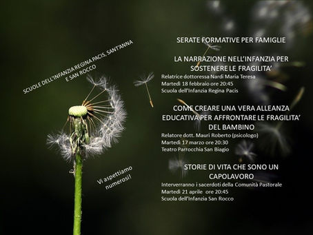 SERATE FORMATIVE PER FAMIGLIE