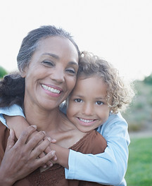 Grandma and Grandchild in Embrace