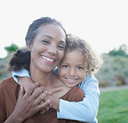 Grandma and Grandchild in Embrace