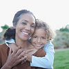Grandma and Grandchild in Embrace