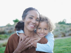 Grandma and Grandchild in Embrace