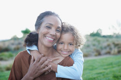 Grandma and Grandchild in Embrace