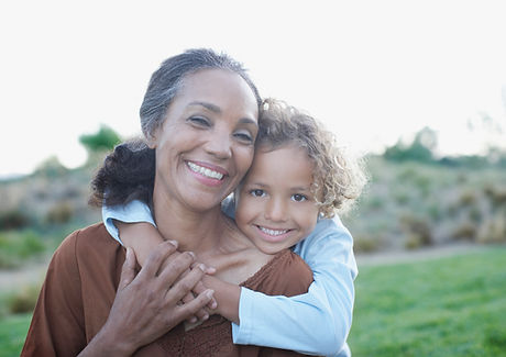 Grandma and Grandchild in Embrace