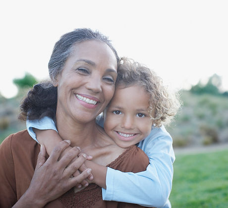 Grandma and Grandchild in Embrace
