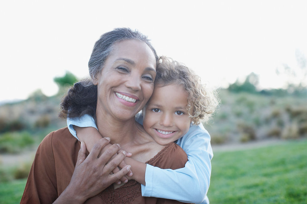 Smiling Woman And Child