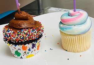 Not one, but two birthday cupcakes! #swe