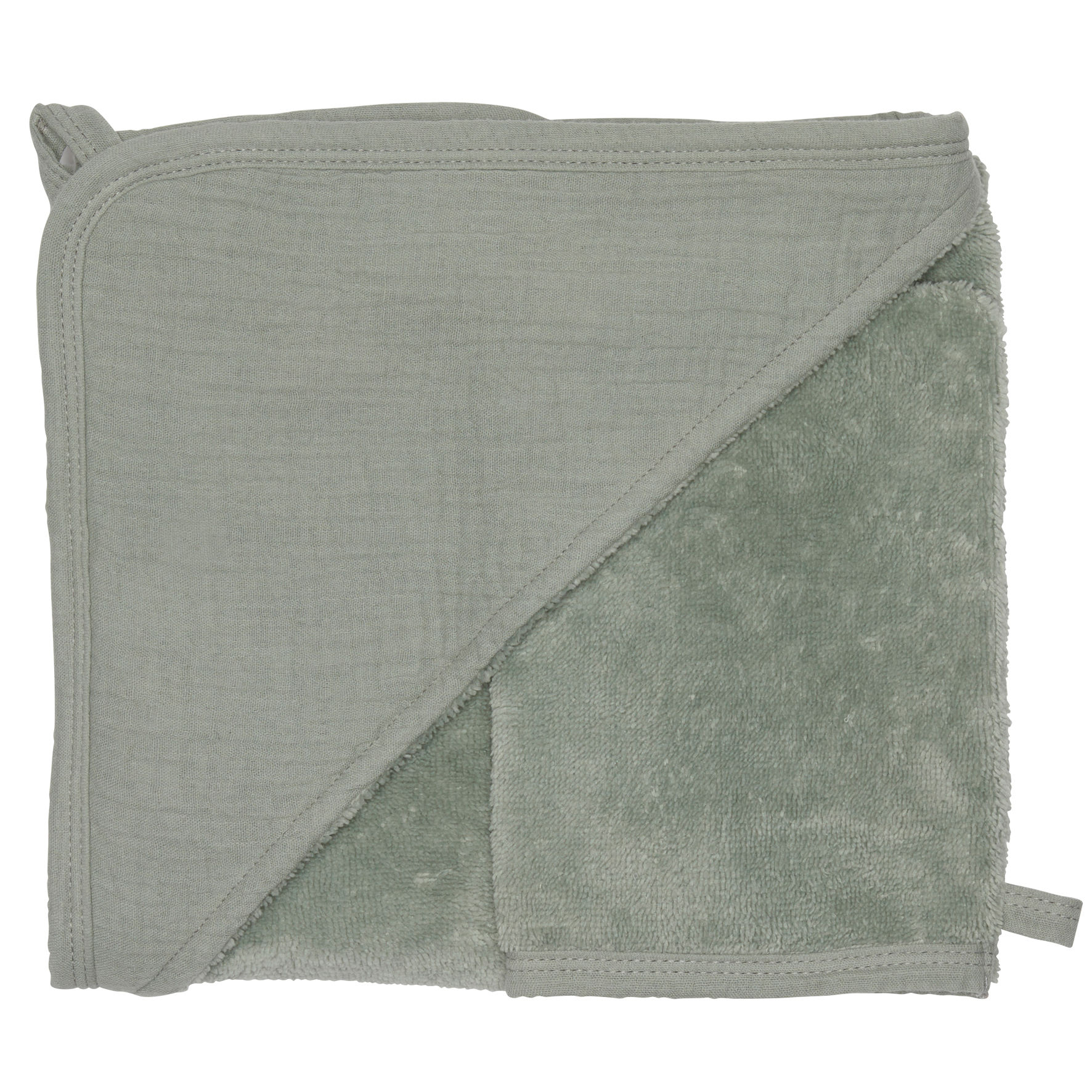 CAPE DE BAIN VERT DE GRIS PERSONNALISABLE