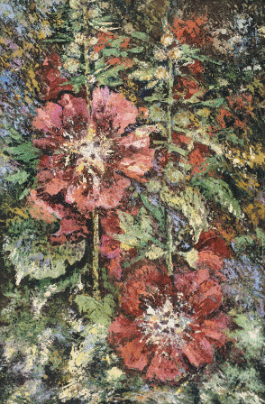 Мальвы подружки. 60Х40 х.м. 2008г.
