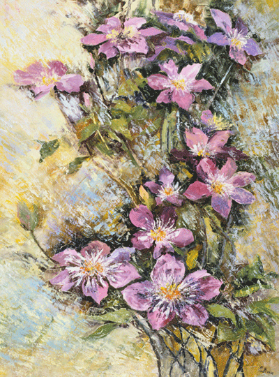 Клематис. 80х60 х.м. 2006г.
