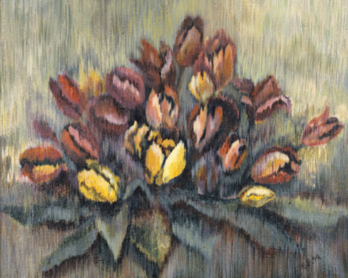 Тюльпаны. 40х50 х.м. 1999г.
