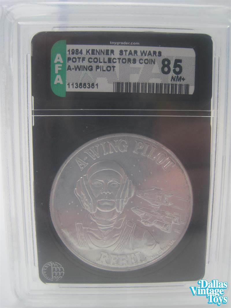 1984 Kenner Star Wars POTF Collectors Coin A-Wing Pilot AFA 85 (11366361)