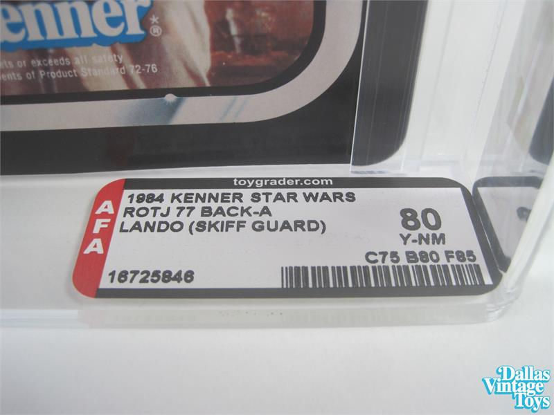 Thumbnail: 1984 Kenner Star Wars ROTJ 77 Back-A Lando (Skiff Guard) AFA 80 (16725846)