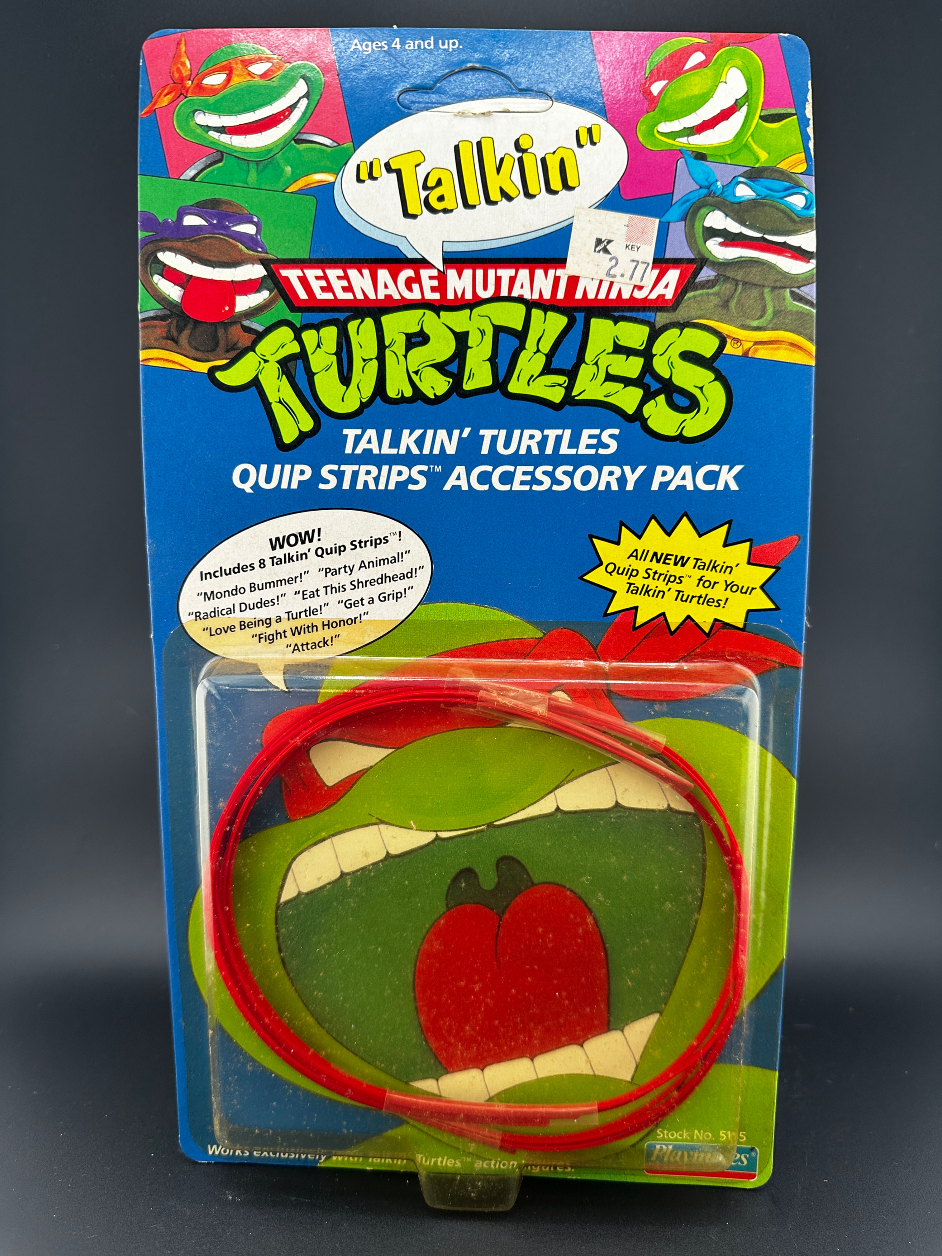 1991 Playmates Teenage Mutant Ninja Turtles Talkin Quip Strips Accessory Pack