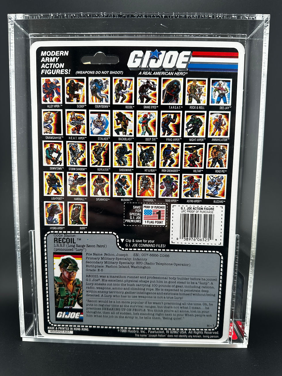 Thumbnail: 1989 Hasbro GI Joe Series 8/34 Back Recoil AFA 90 (2022532)