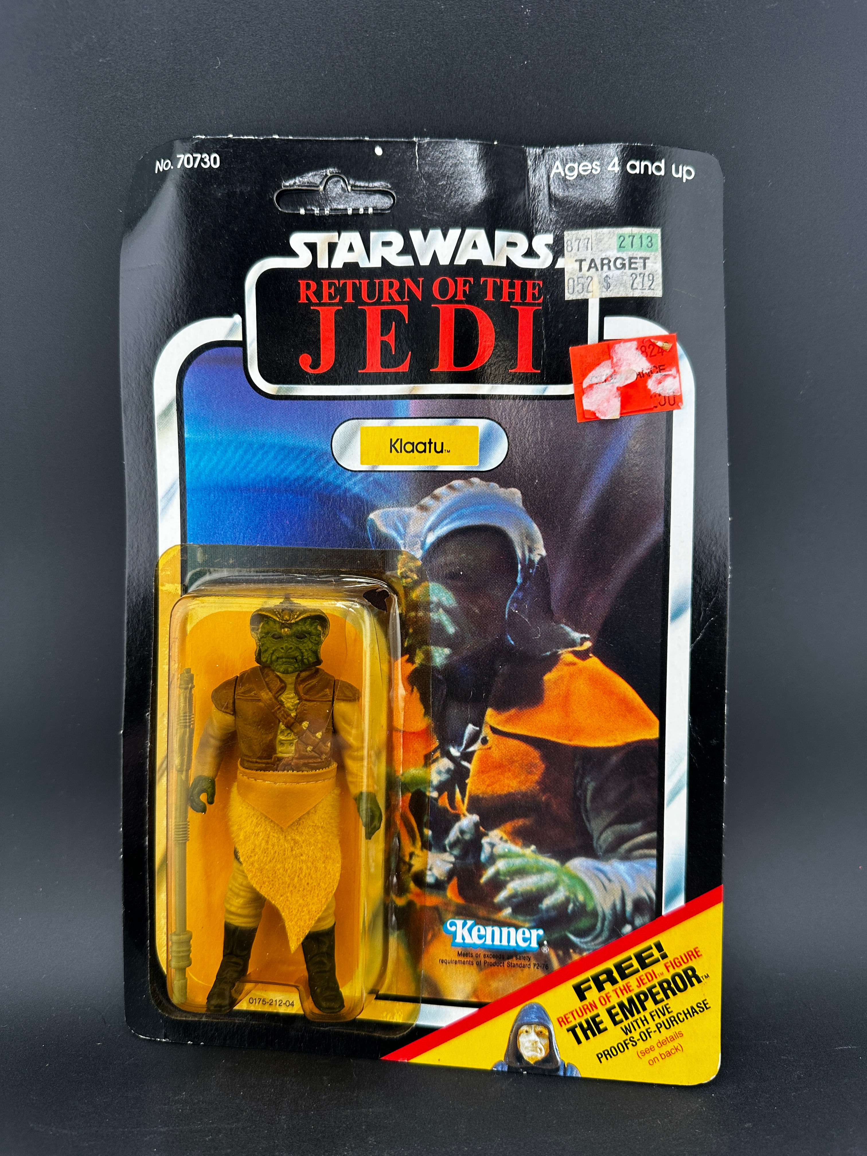 1983 Kenner Star Wars ROTJ 65 Back Klaatu