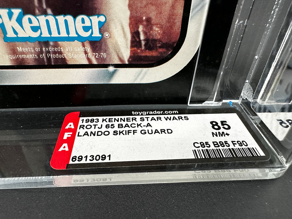 Thumbnail: 1983 Kenner Star Wars ROTJ 65 Back-A Lando Skiff Guard AFA 85 (6913091)