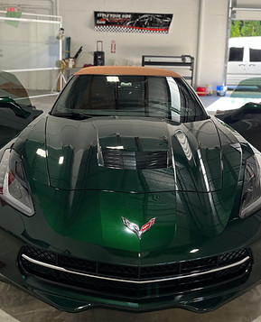 Green Corvette SystemX Max Ceramic Coating.
