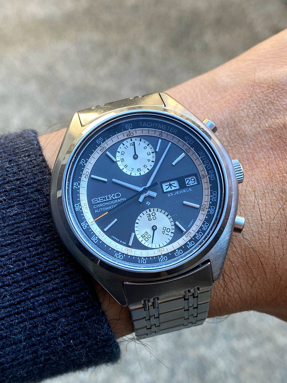 Thumbnail: SOLD - Seiko Reverse Baby Panda 6138-8001