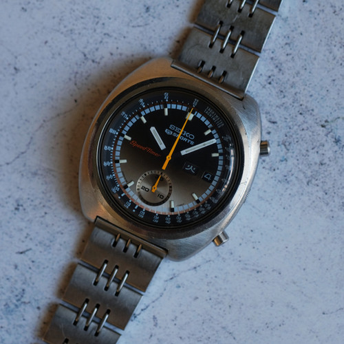 SOLD - Seiko Speedtimer 6139-7012 Coffee and Cream | The Tokei Club