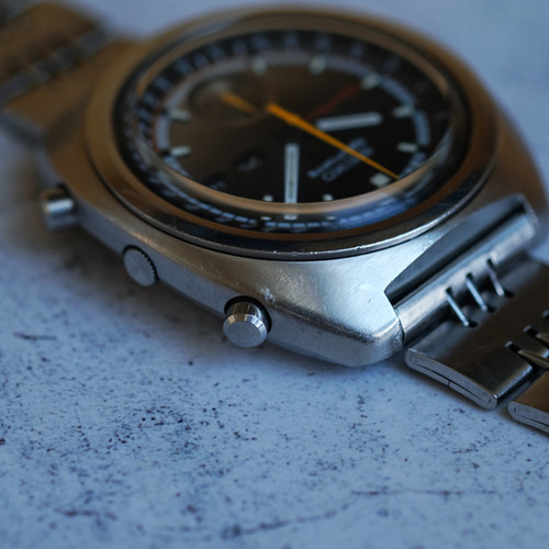 SOLD - Seiko Speedtimer 6139-7012 Coffee and Cream | The Tokei Club