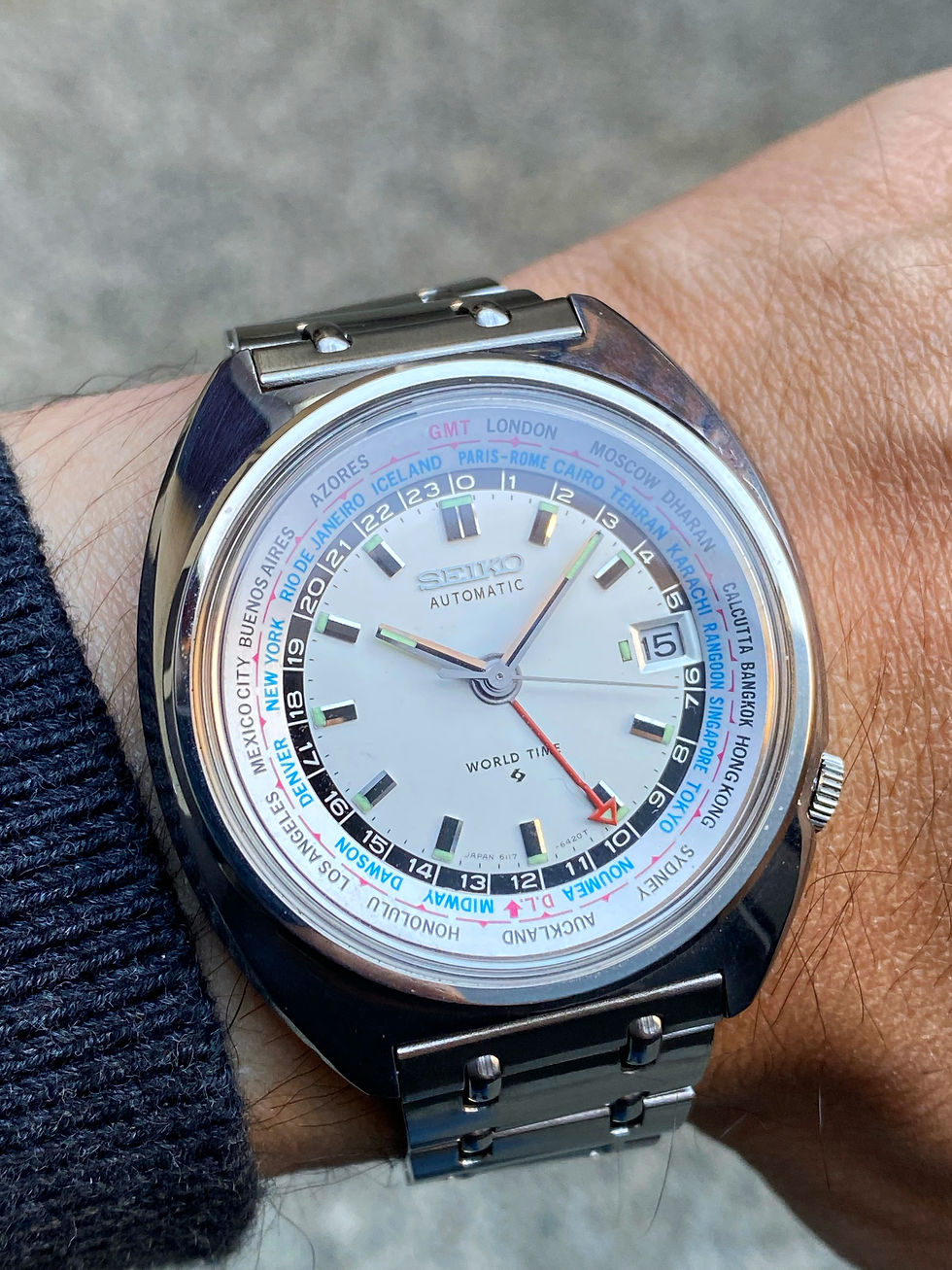 JapanR-WORLDです。 1971 Seiko World time 6117-6049 