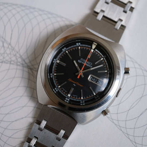 SOLD - Seiko Speedtimer 7017-6040 Black | The Tokei Club
