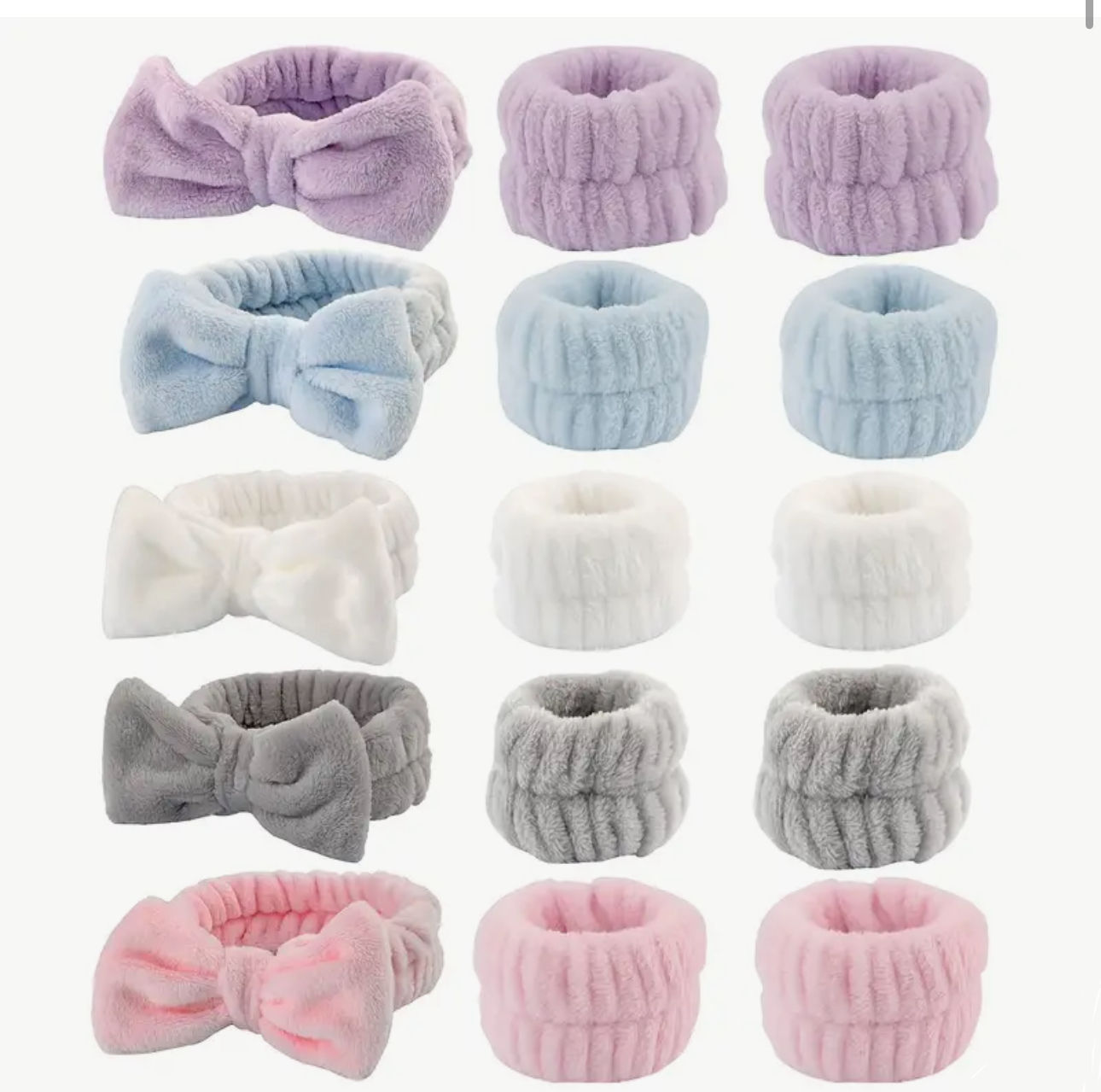 Spa headband & wristband set 