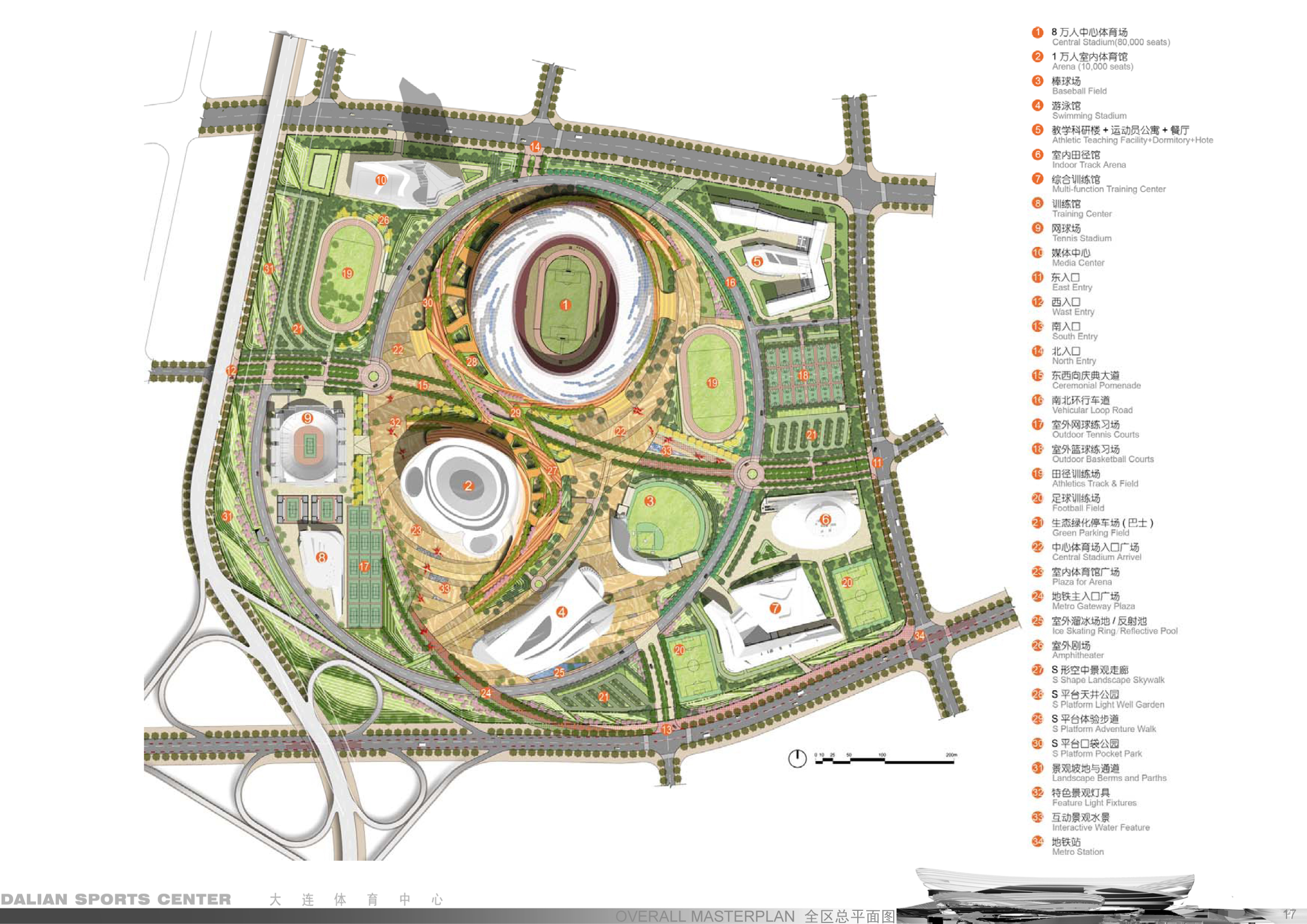 Dalian Sports Complex Siteplan