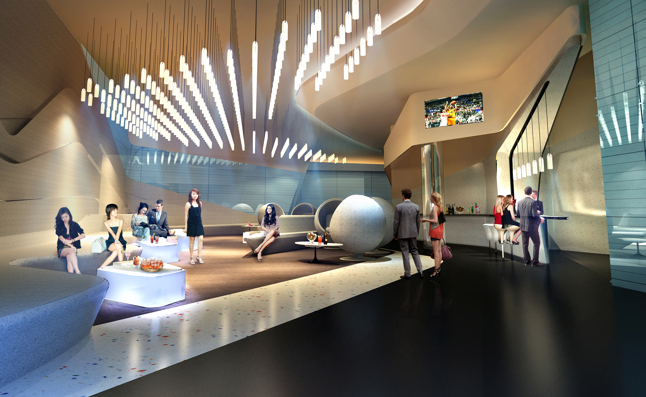 Soccer Stadium VIP lounge