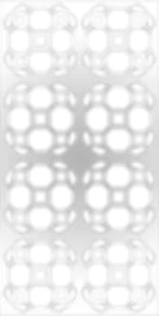 T2G-3 geometric tessellated perforated metal pattern from the T2G family with large circular medallion-like modules and faceted openings