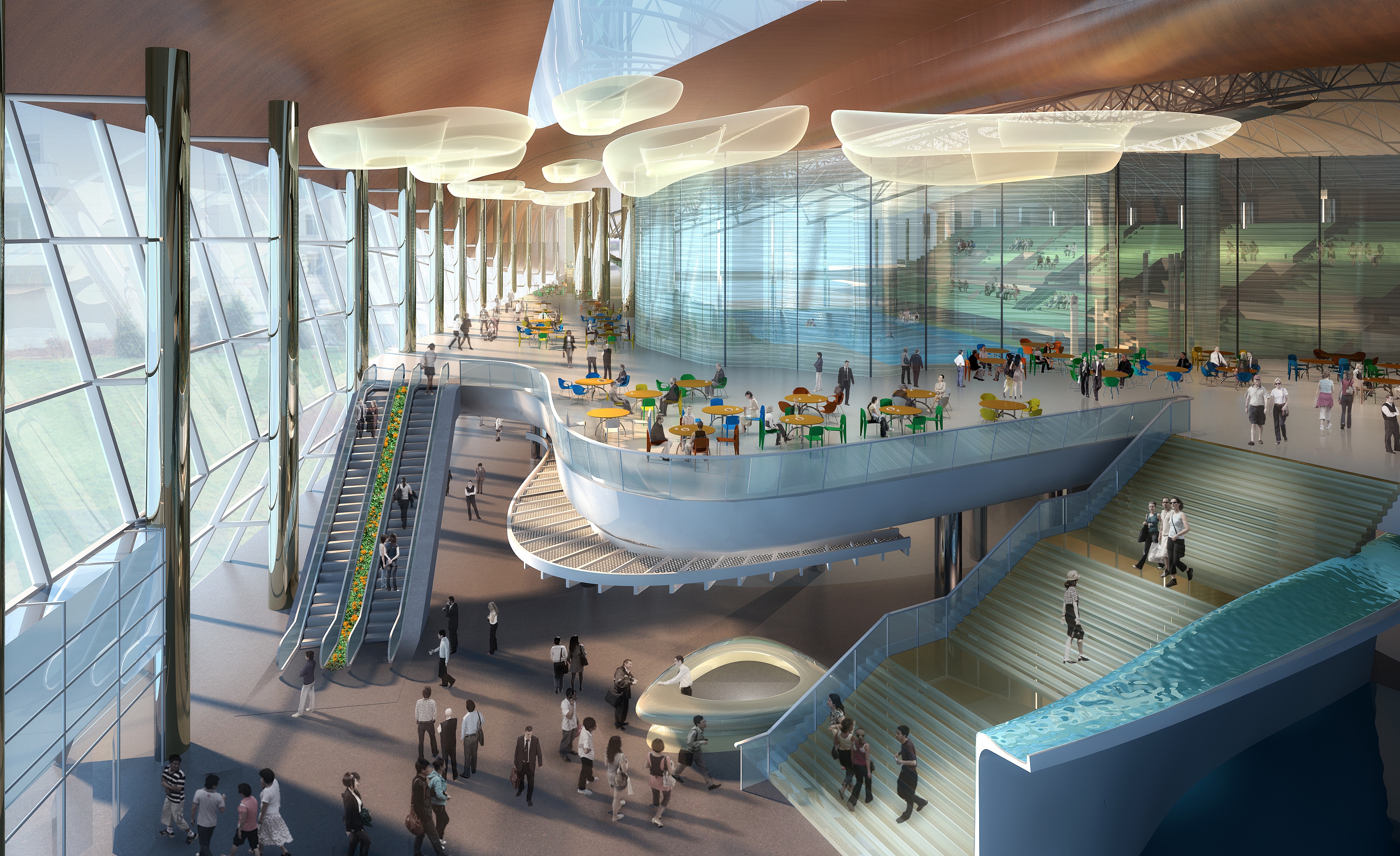 Swimming Stadium Atrium
