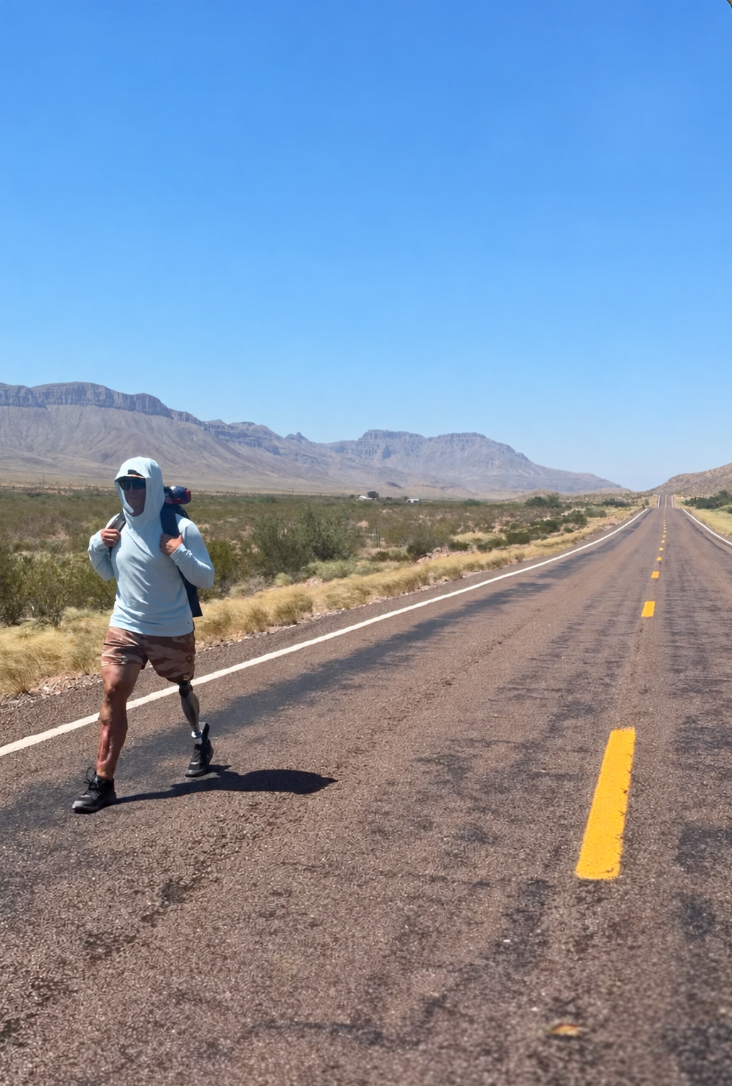 Dan rucking the open road