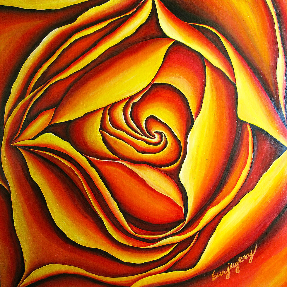 Big Yellow & Red Rose