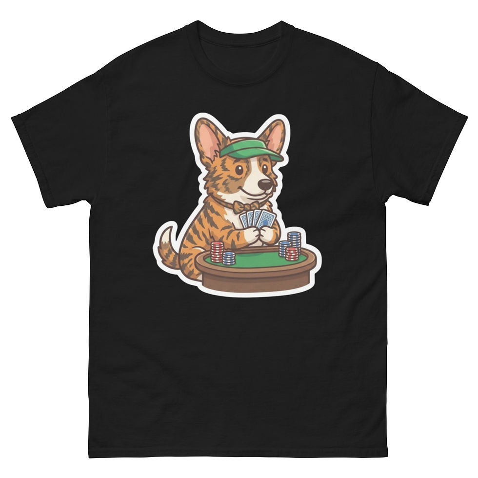 Thumbnail: Corgi Playing Poker Unisex classic tee
