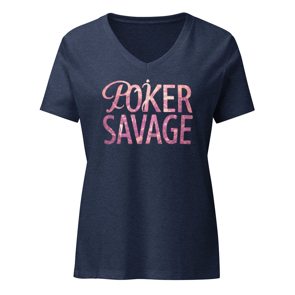 Thumbnail: Poker Savage Women’s relaxed v-neck t-shirt