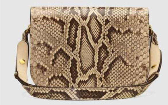 縮圖：Gucci 1955馬銜扣蟒蛇皮小型肩揹袋