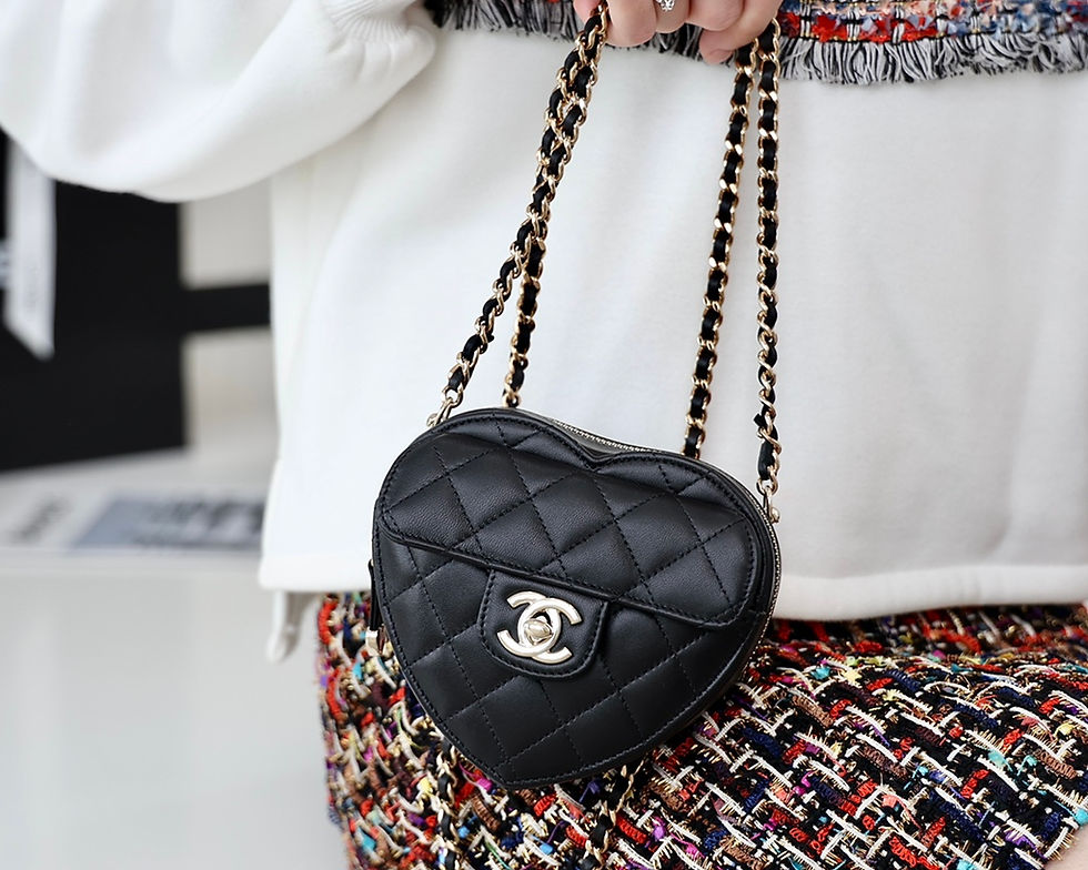 Thumbnail: Chanel Black Quilted Lambskin Mini CC In Love Heart Bag