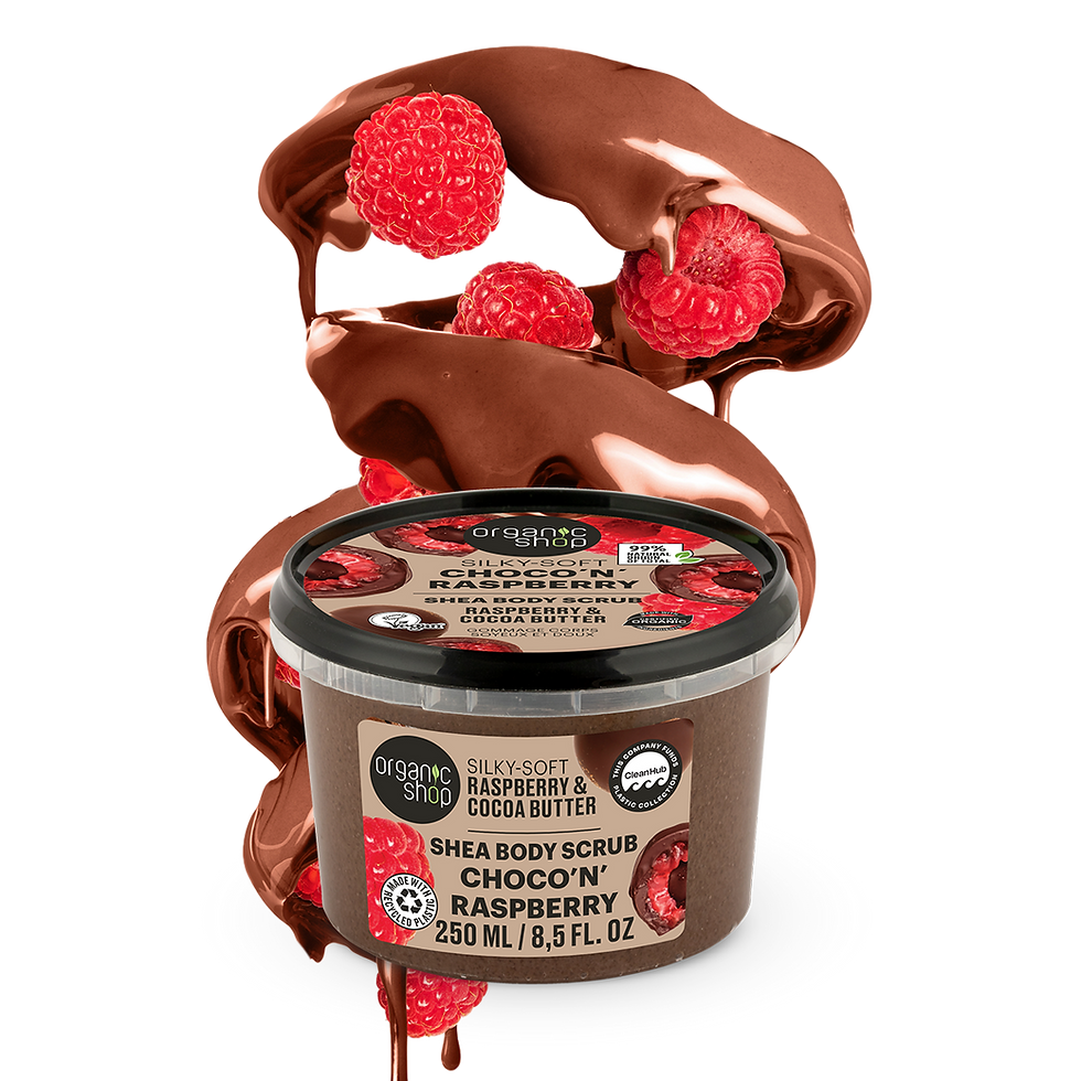 SILKY-SOFT CHOCO´N´ RASPBERRY SHEA BODY SCRUB