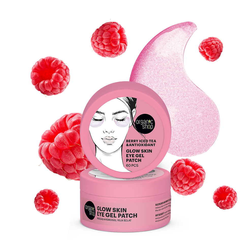Organic Shop Glow Skin Eye Gel Patch Berry Iced Tea & Antioxidant 60pcs