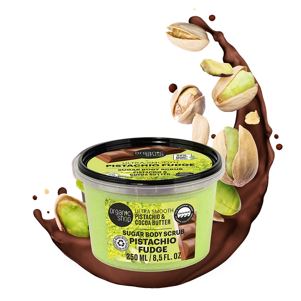 Organic Shop Ultra Smooth Pistachio Fudge (Dubai Chocolate) Body Scrub, Pistachi