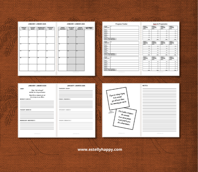 Thumbnail: EstellyHappy's 2026 Positive Planner - modèle Madras