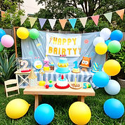 Kids birthday party setup outside .jpg