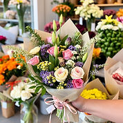 Flower shop wrapped bouqet.jpg