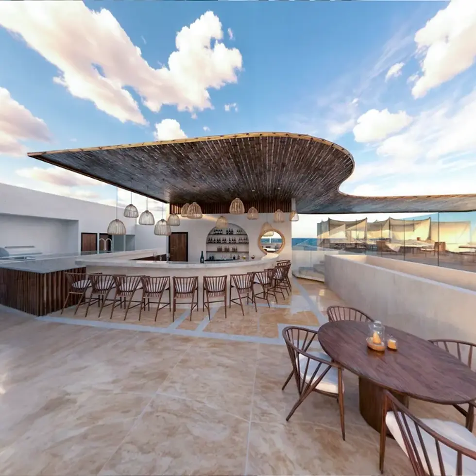 Maia - Image of a Rooftop Bar, featuring Ocean View Terrace and Outdoor Lounge.
