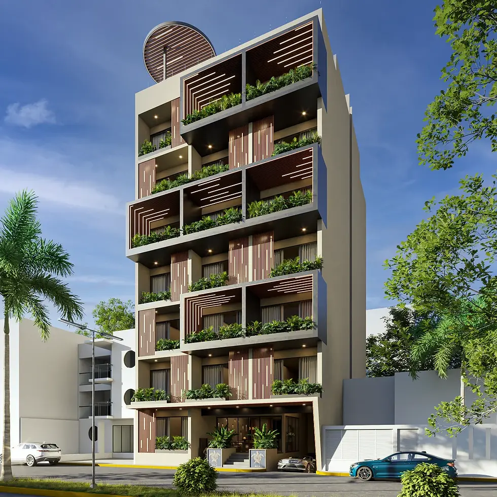 Mila Condos - Image of Lobby at Mila Condos, featuring Modern Architecture, Building Exterior.