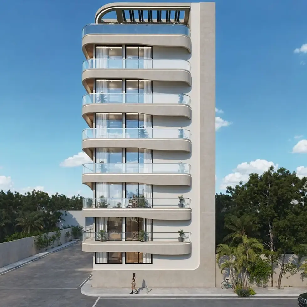 DK 42 - Image of Swimming Pool at DK 42, featuring Modern Building, Residential Facade.