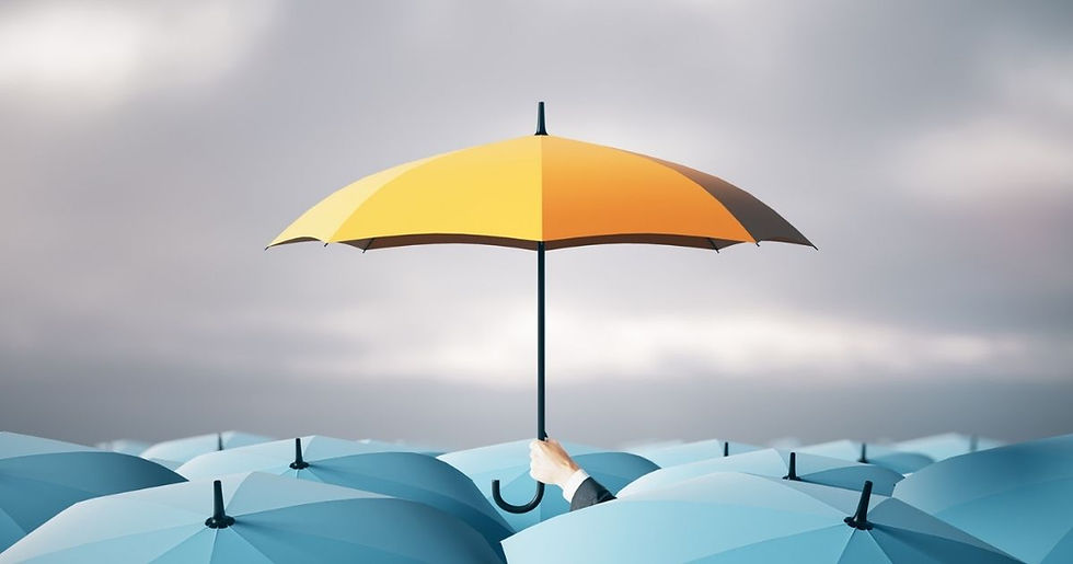 Umbrella signifying protection from liability claims 