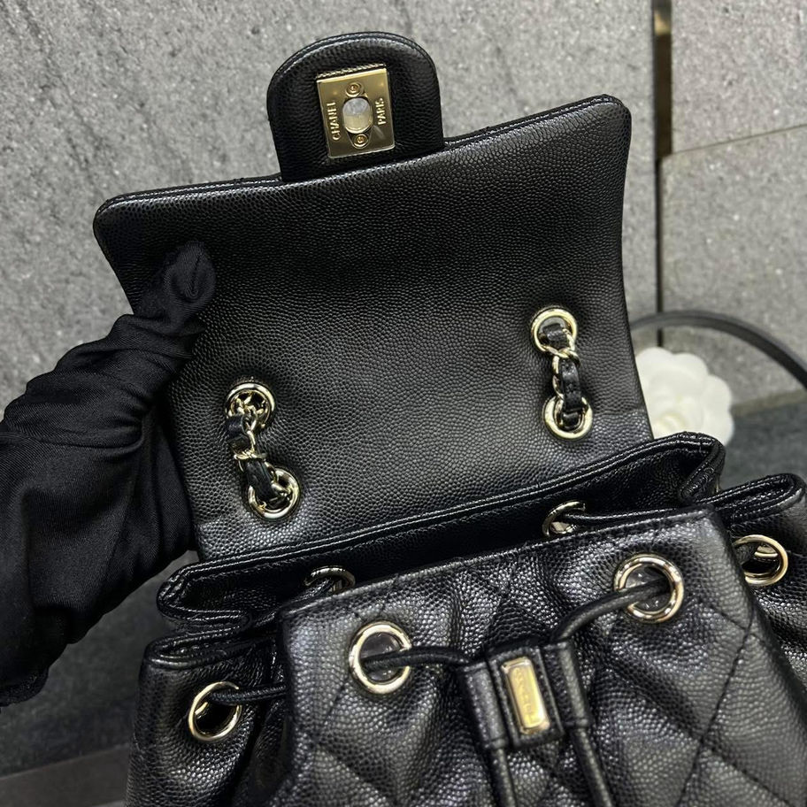 Chanel Mini Urban Spirit Backpack 24S Front Close up View