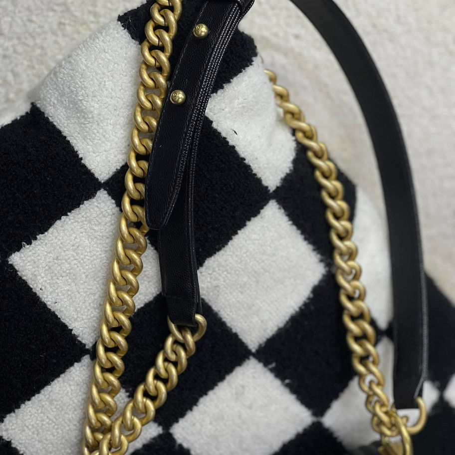 Chanel Small Boy in Black Strap View