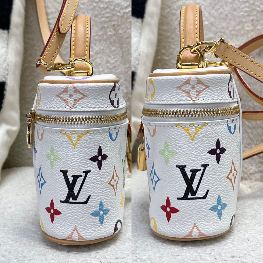 Louis Vuitton x TM Vanity Chain Pouch in White Side View